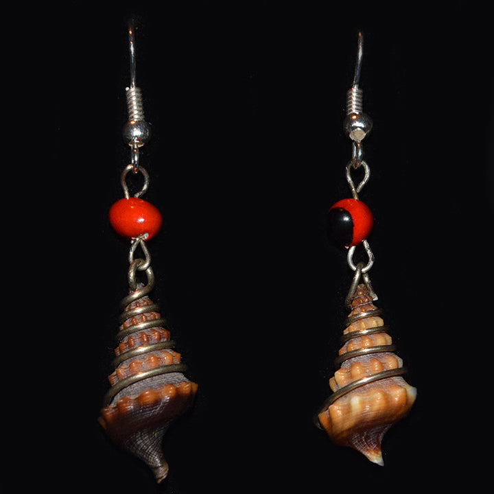 Peruvian Periwinkle Shell Earrings - made by artisan from the Peruvian Amazon - Amazon Ecology