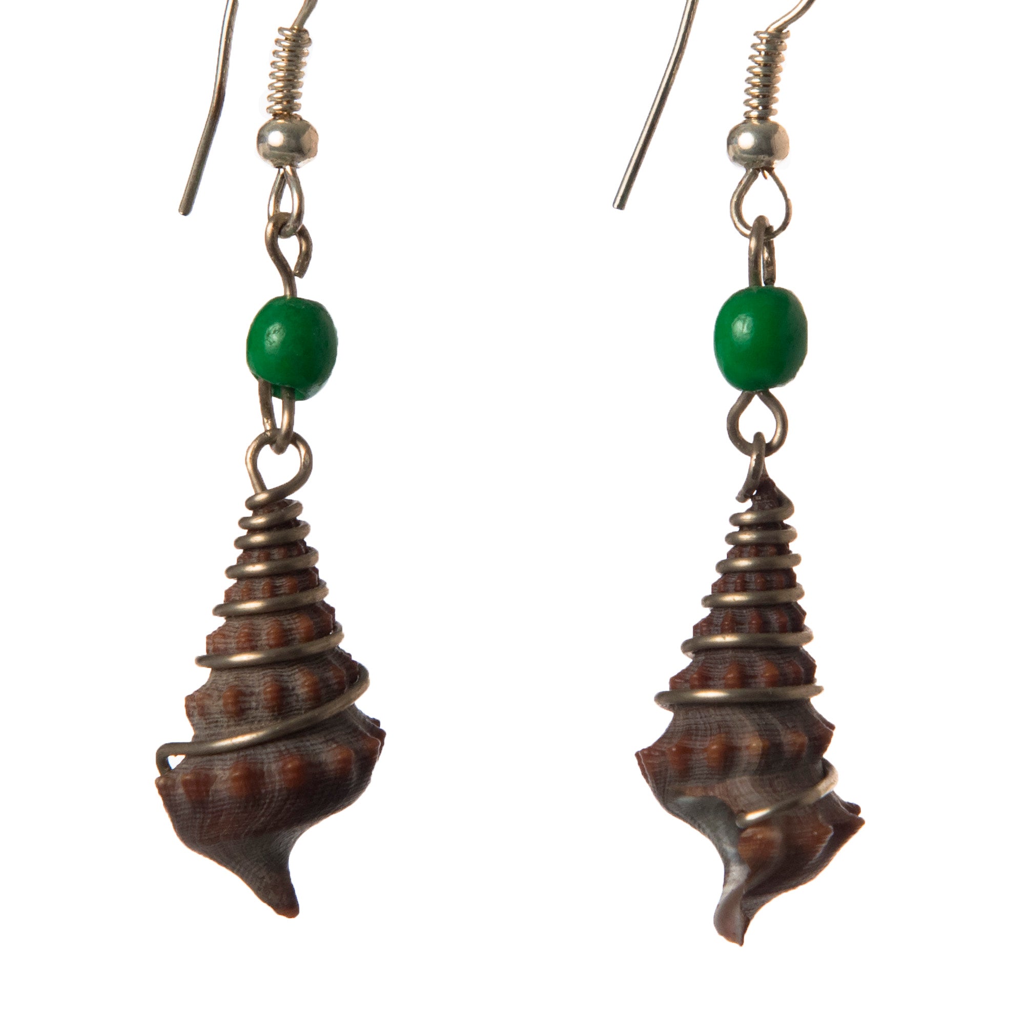 Peruvian Periwinkle Shell Earrings - made by artisan from the Peruvian Amazon - Amazon Ecology