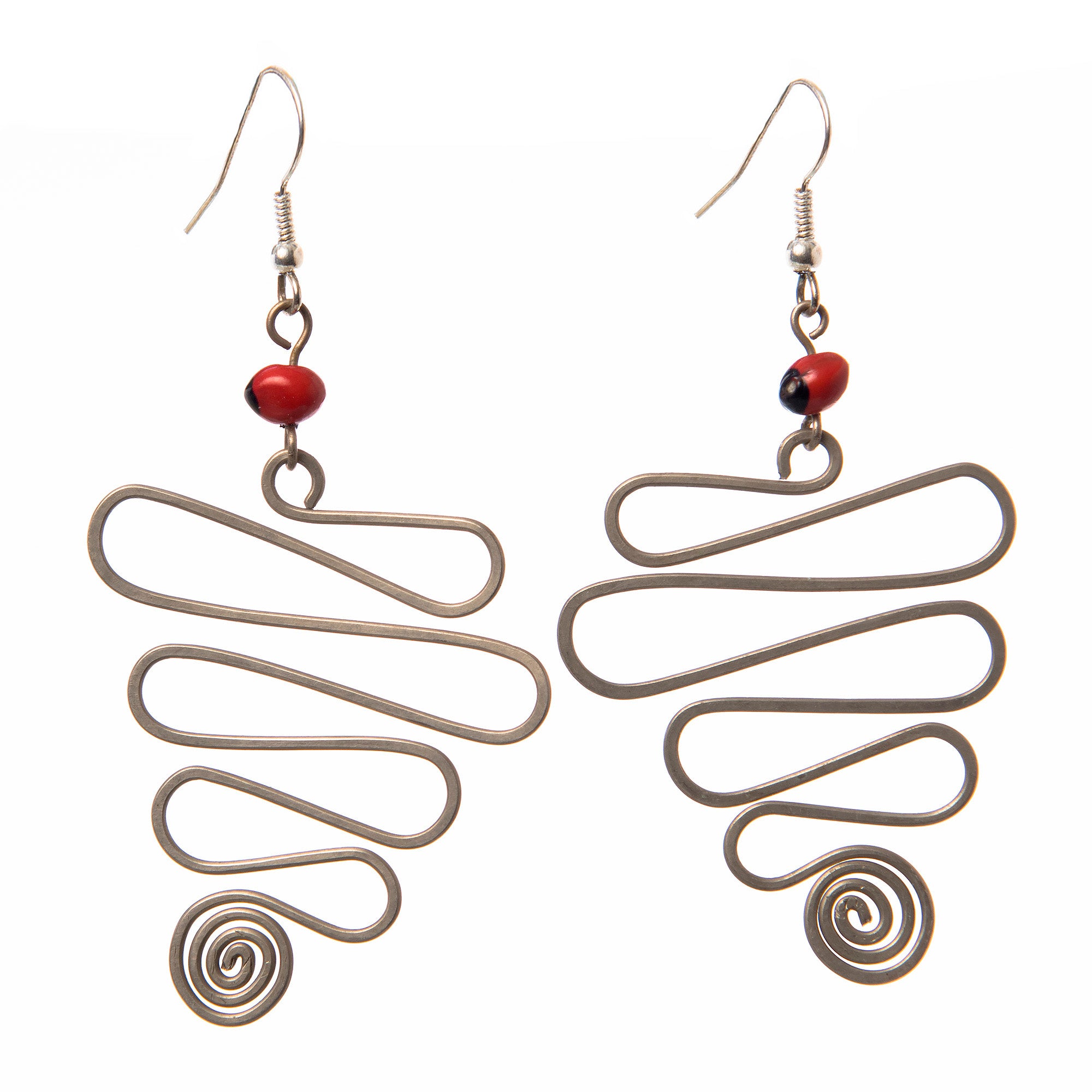 Silver Wire Earrings with Fun Designs - Amazon Ecology