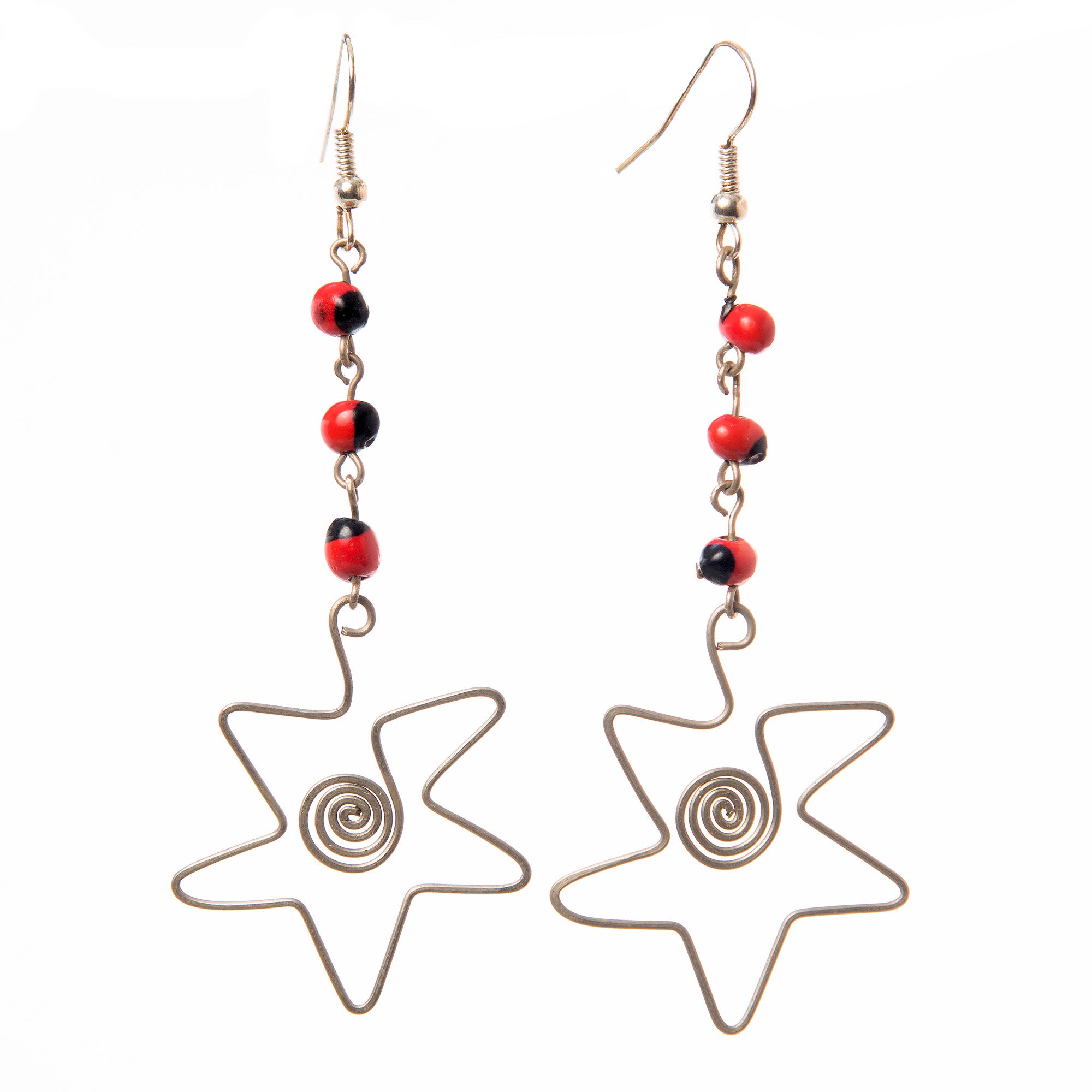 Silver Wire Earrings with Fun Designs - Amazon Ecology