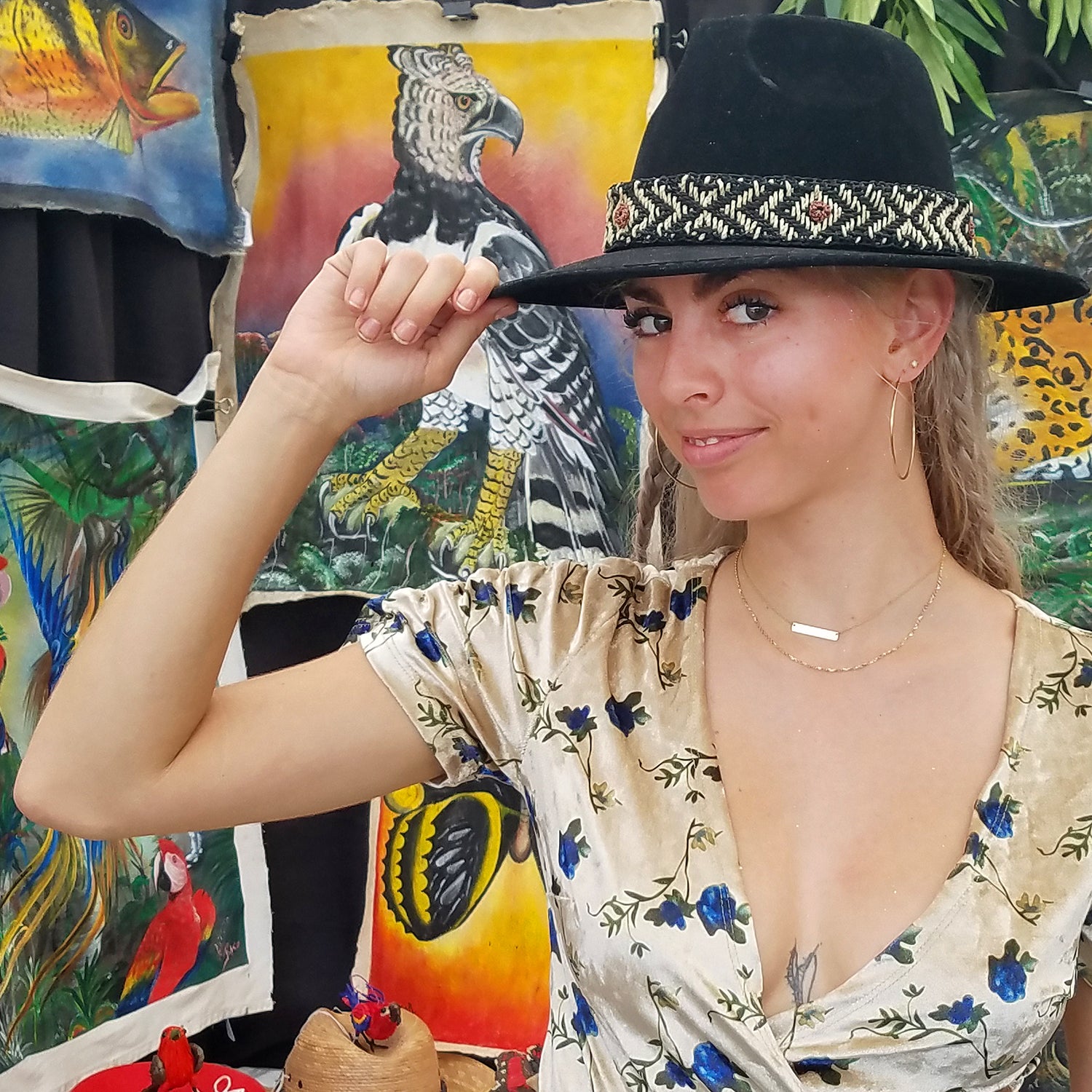 Anaconda pattern Fair-trade Woven Hat band - hand made by Peruvian Amazon artisan - Amazon Ecology