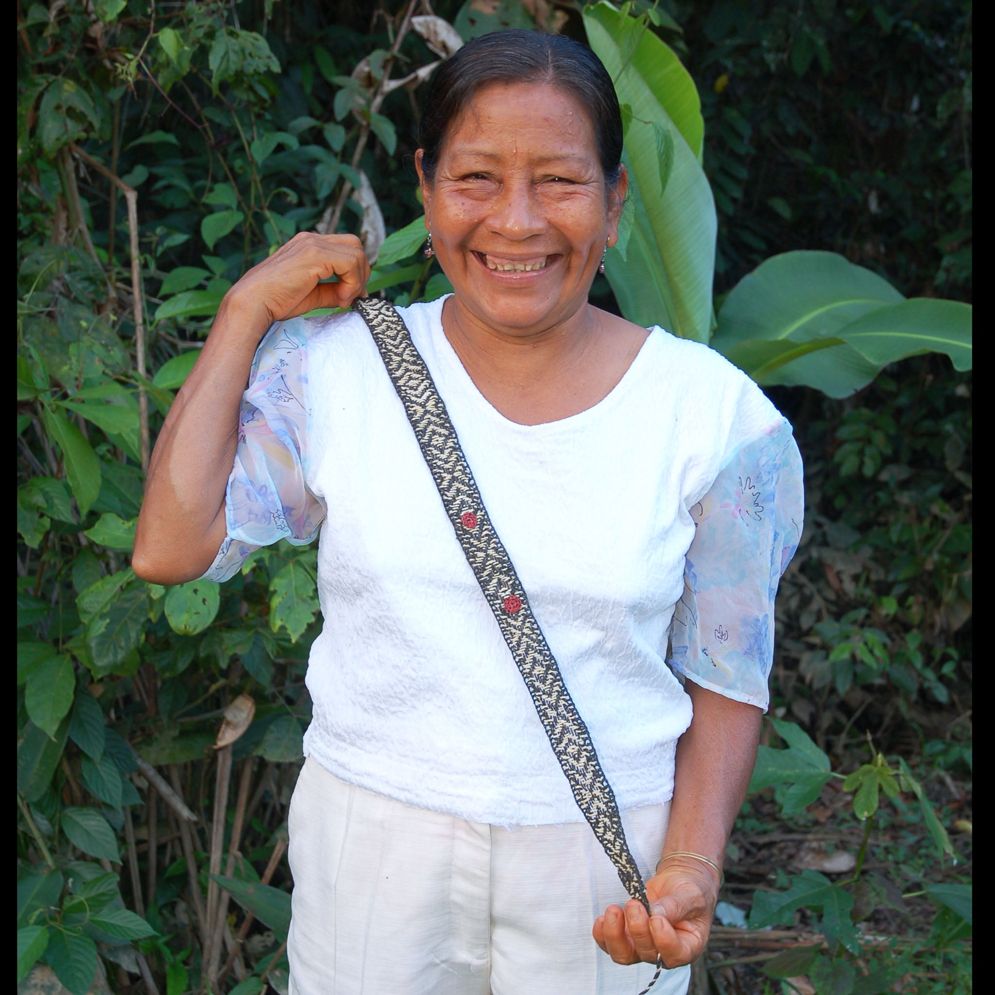 Anaconda pattern Fair-trade Woven Hat band - hand made by Peruvian Amazon artisan - Amazon Ecology