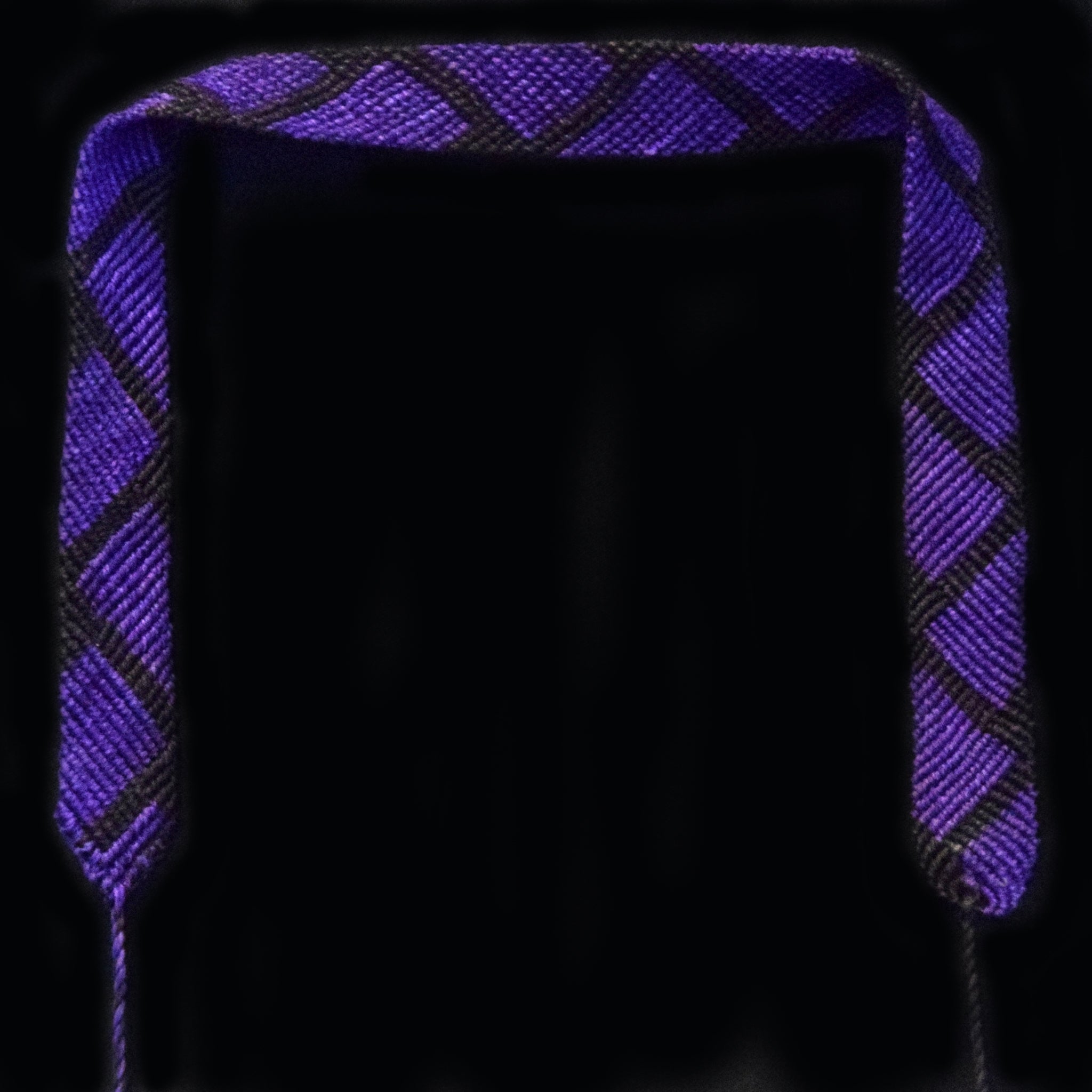 Fair-trade Hand-made Hat band - Purple and black chevron pattern - HB15A - Amazon Ecology