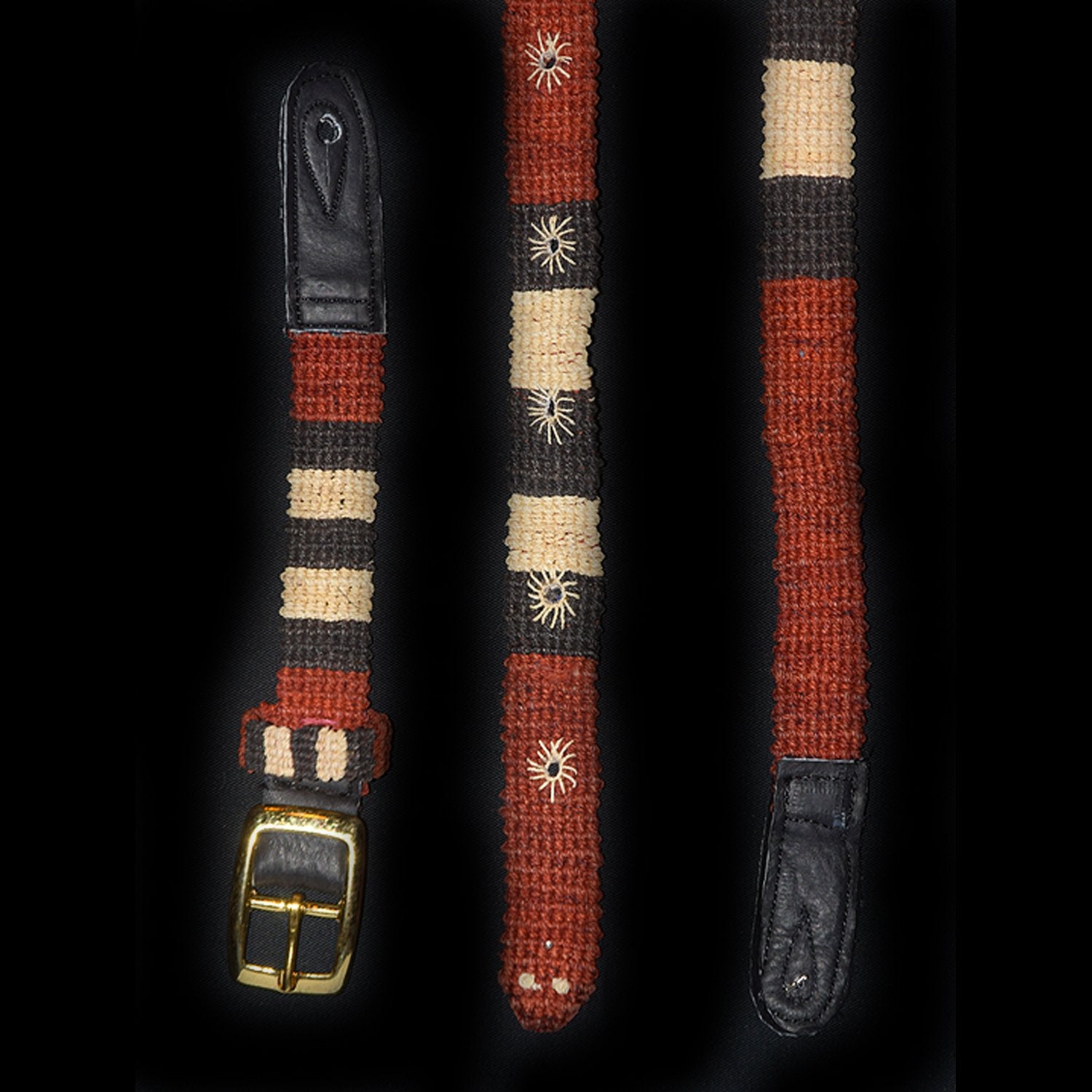 GSM02A : Fair-Trade hand-made Amazon mandolin strap - coral snake model