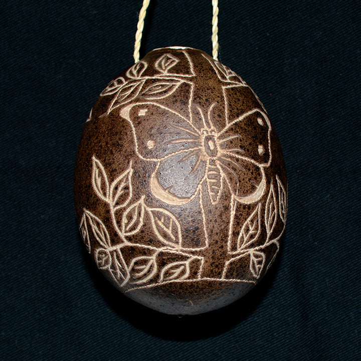 Butterfly Insect Calabash Christmas tree ornament and hand rattle - Amazon Ecology