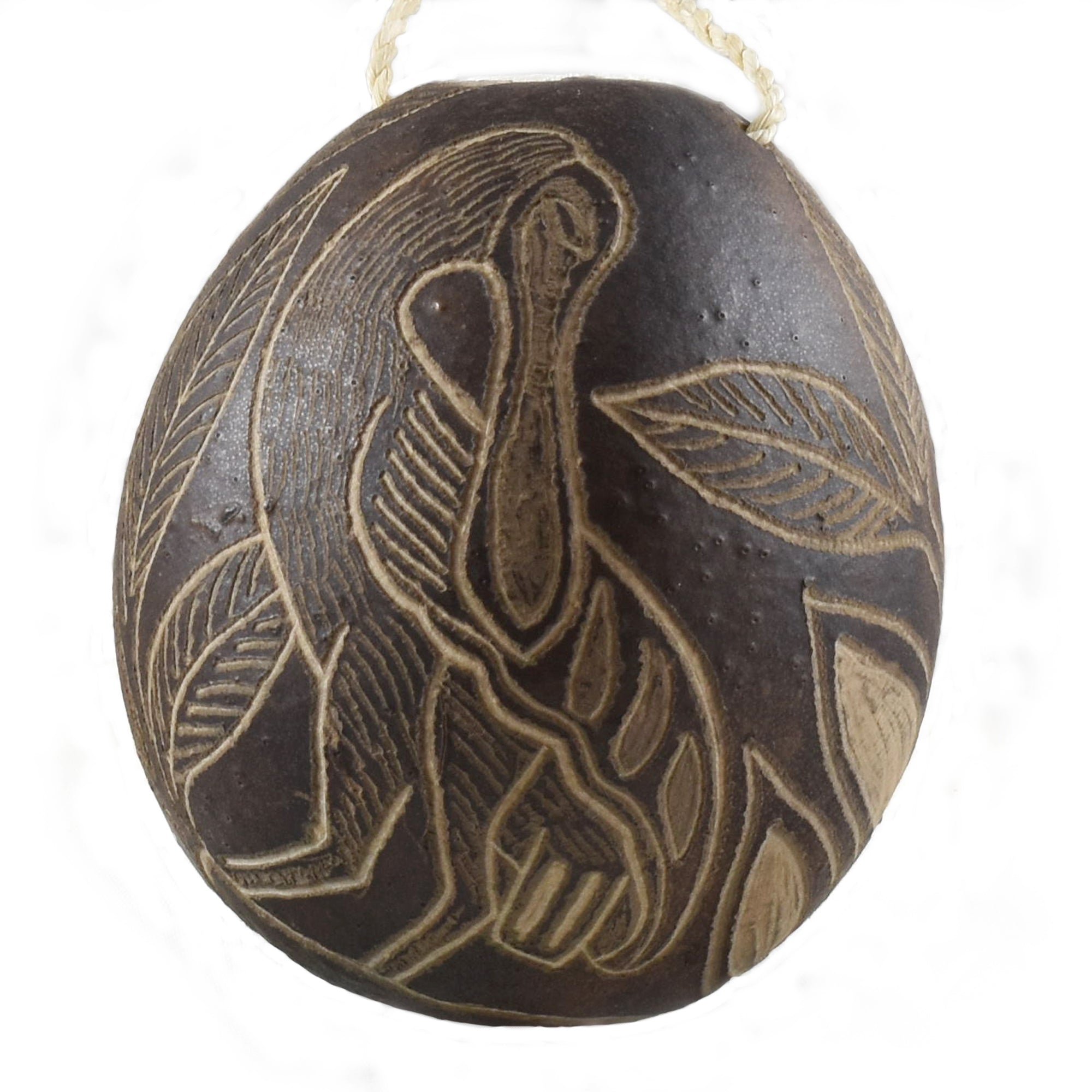 Roseate Spoonbill Bird Calabash Christmas tree ornament and hand rattle - Amazon Ecology