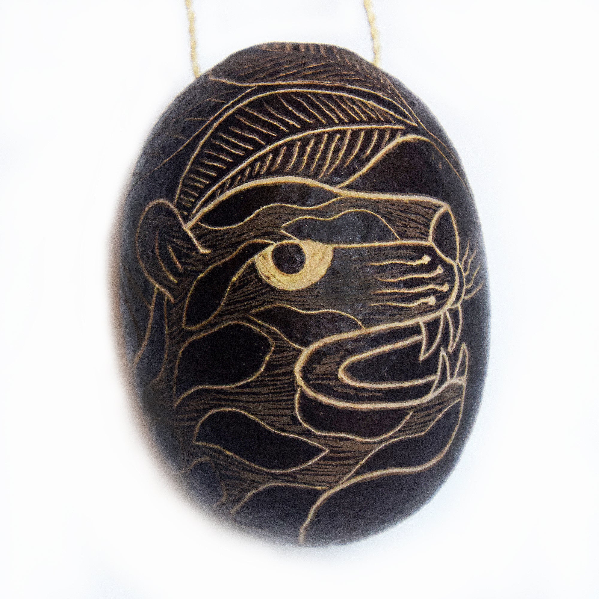 Jaguar Mammal Calabash Christmas tree ornament and hand rattle - Amazon Ecology