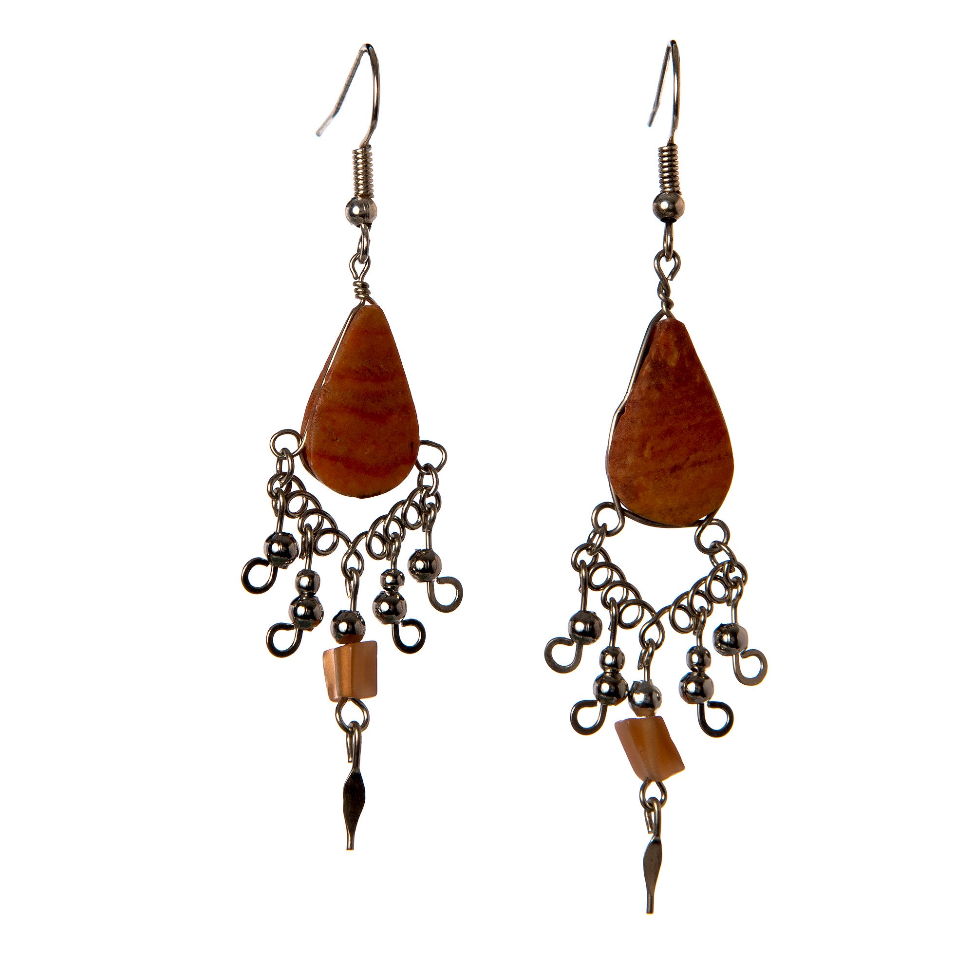 Red Jasper and Silver Wire Earrings, Two Elegant Designs - Amazon Ecology