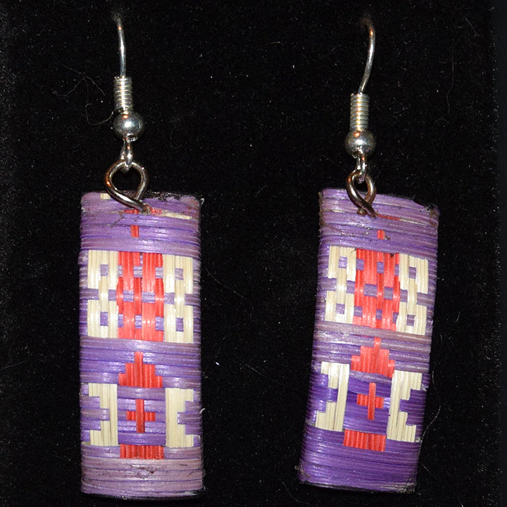 Cana Flecha Rectangular Earrings - made by Peruvian Amazon artisan - Amazon Ecology