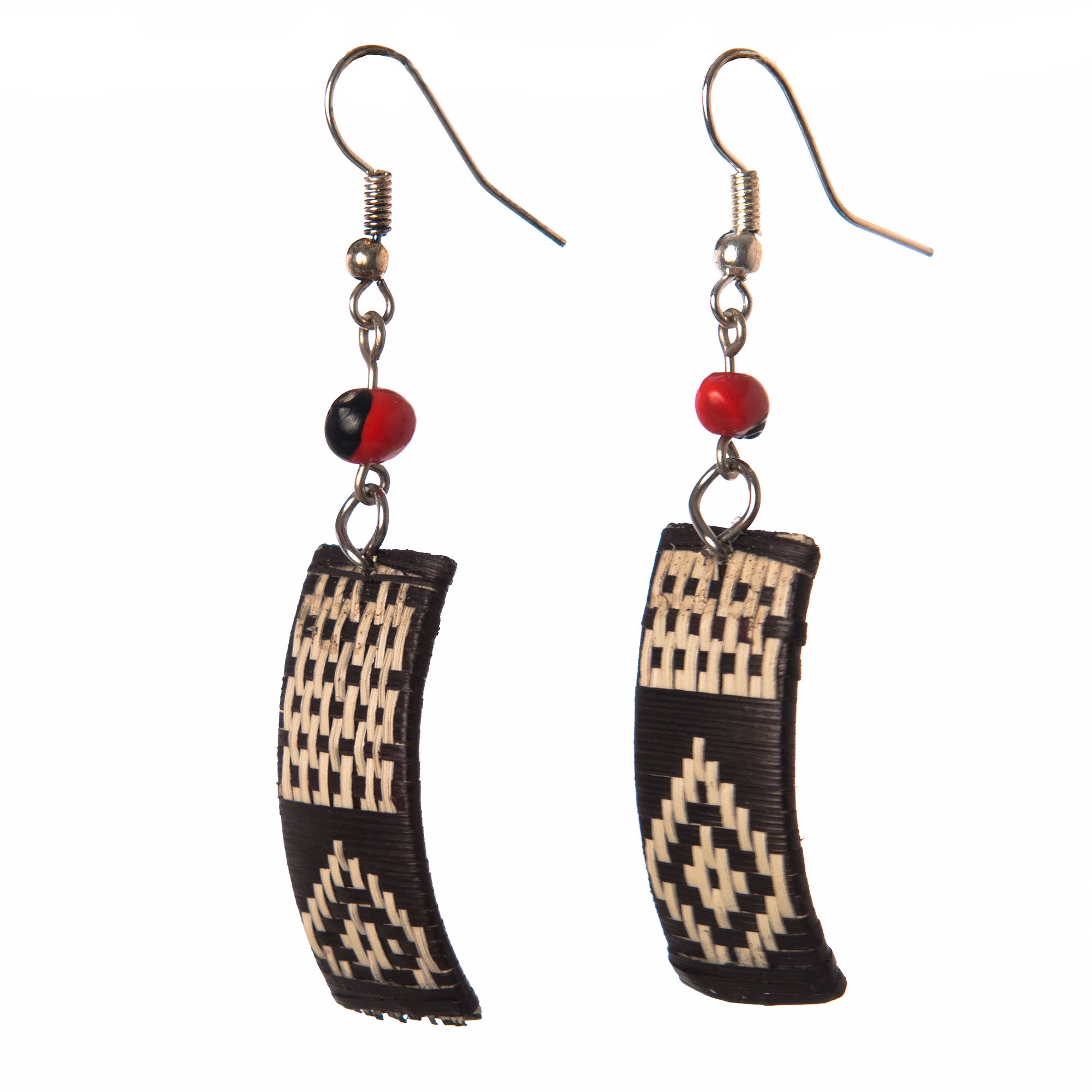 Cana Flecha Rectangular Earrings - made by Peruvian Amazon artisan - Amazon Ecology