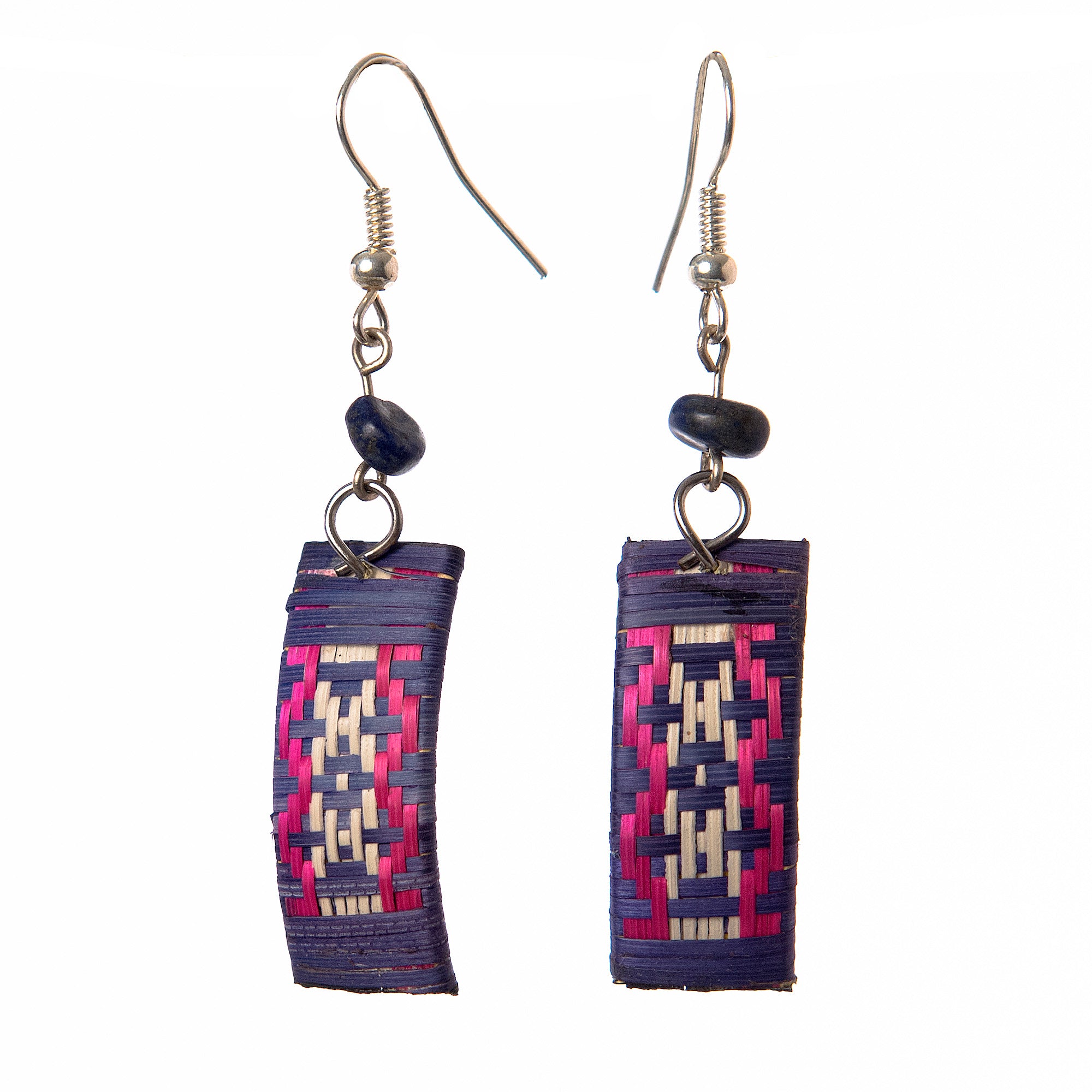 Cana Flecha Rectangular Earrings - made by Peruvian Amazon artisan - Amazon Ecology