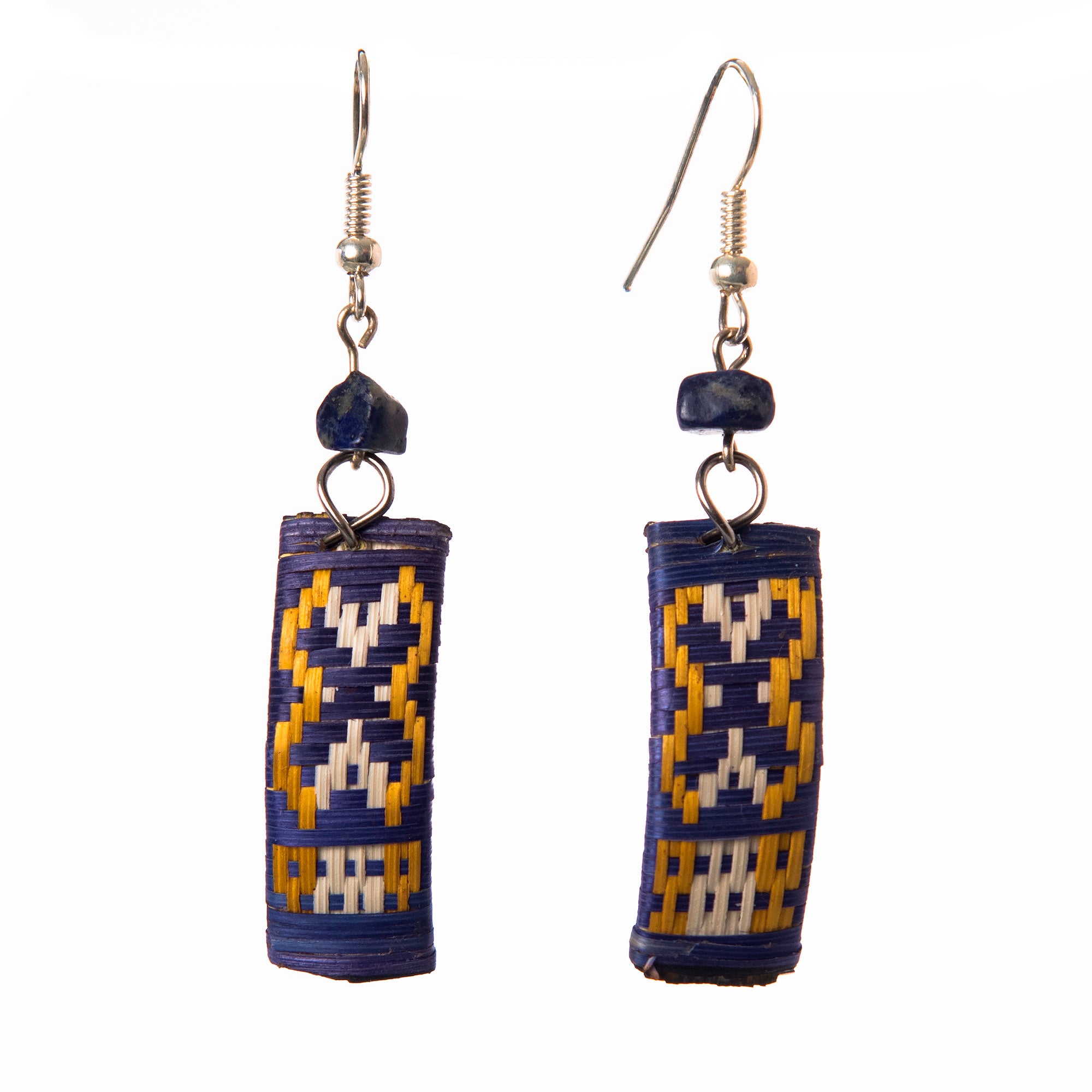 Cana Flecha Rectangular Earrings - made by Peruvian Amazon artisan - Amazon Ecology