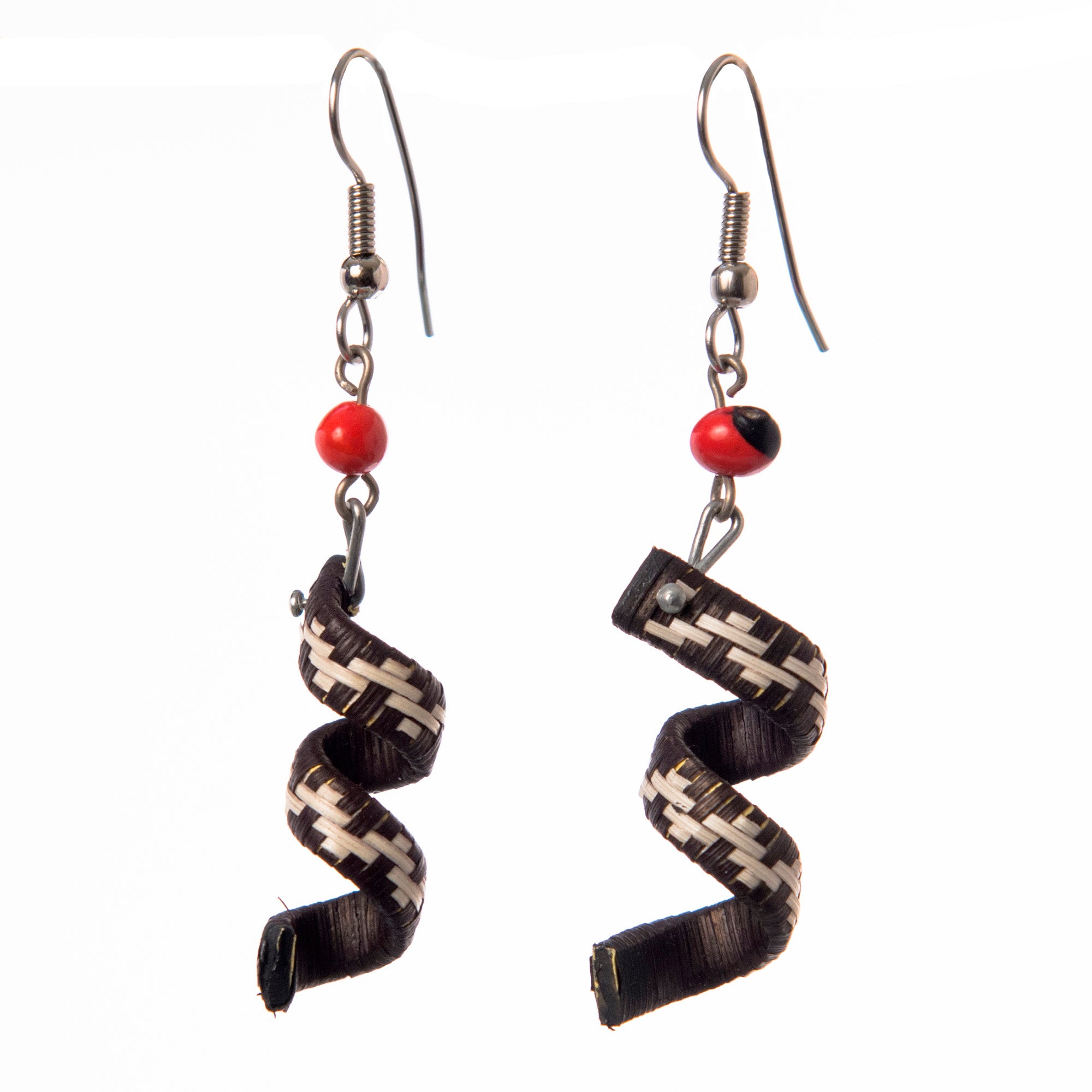 Cana Flecha Spiral Earrings - made by Peruvian Amazon artisan - Amazon Ecology