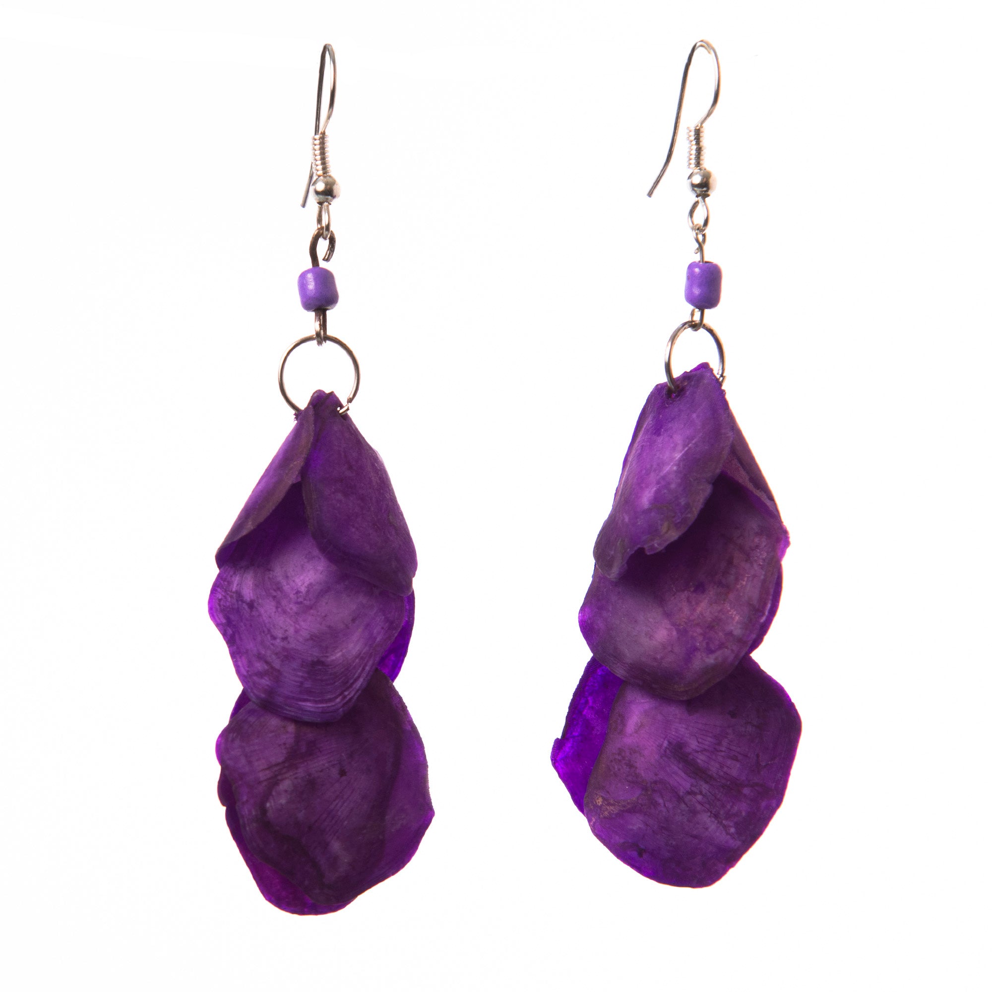 Cascading Arawana Fish Scales Earrings - Amazon Ecology