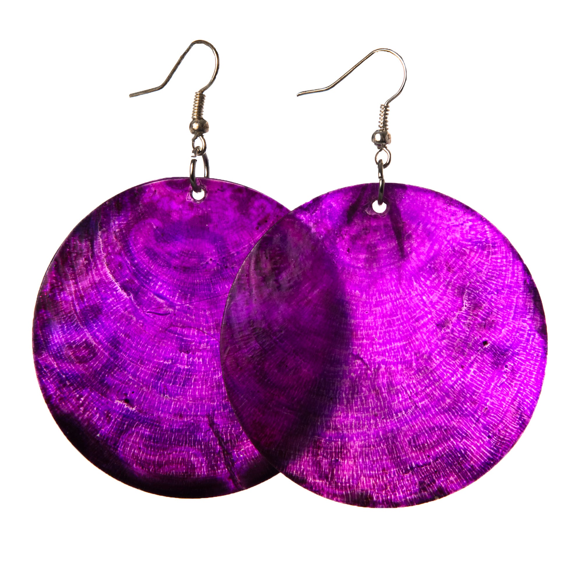Circular Nakar Shell Earrings - made by artisan from the Peruvian Amazon - Amazon Ecology