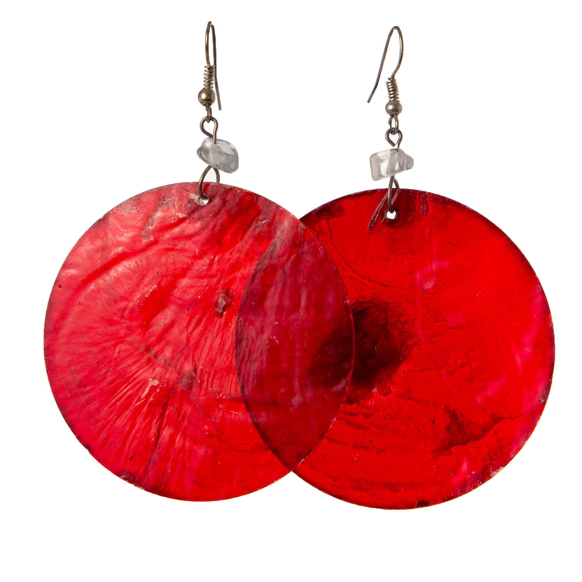 Circular Nakar Shell Earrings - made by artisan from the Peruvian Amazon - Amazon Ecology