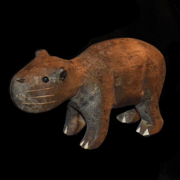 CAPYBARA BALSA WOOD FAIR -TRADE ORNAMENT - CARVED BY PERUVIAN AMAZON ARTISAN - Amazon Ecology