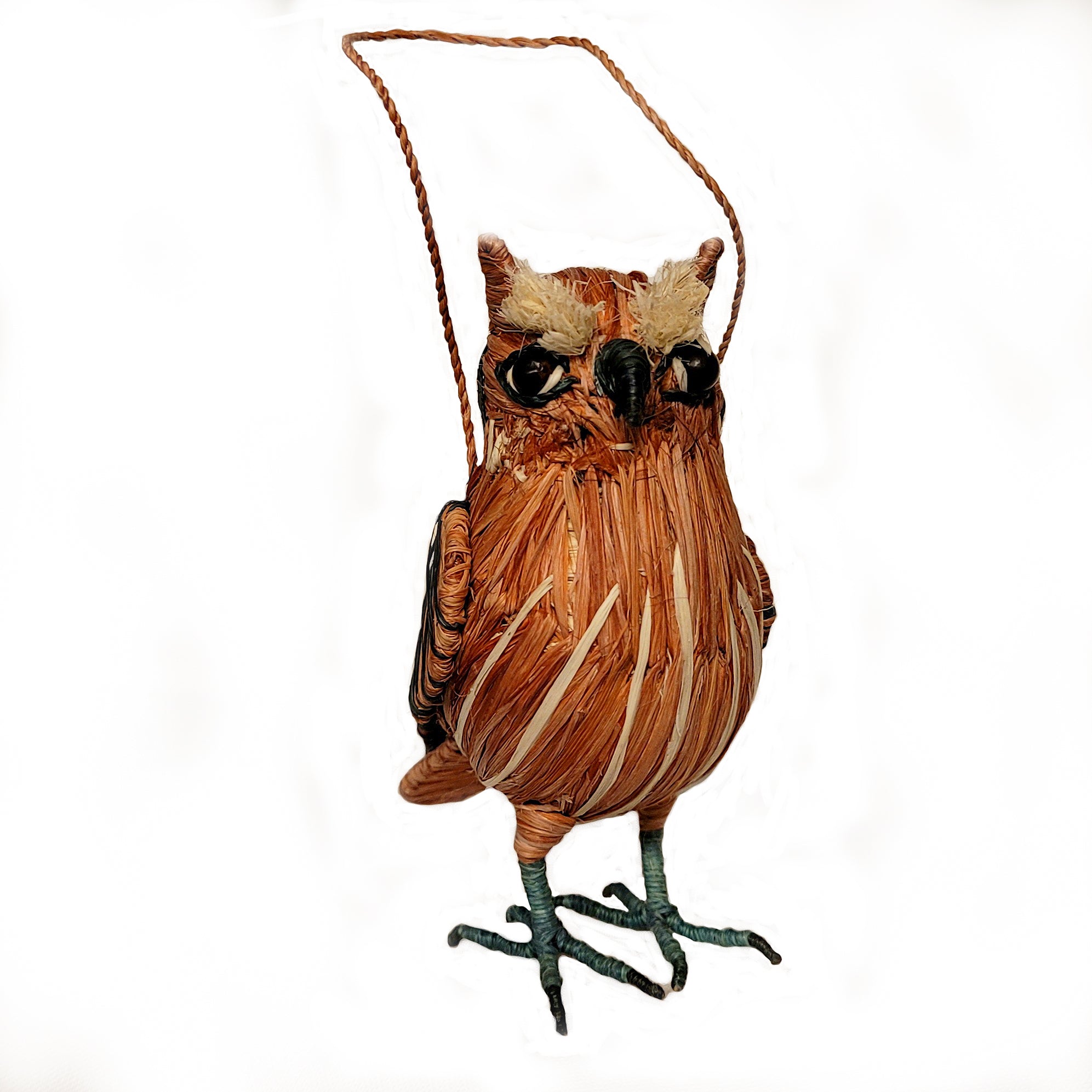 PYGMY OWL BIRD FAIR -TRADE ORNAMENT AND DECORATION- WOVEN BY PERUVIAN AMAZON ARTISAN - Amazon Ecology