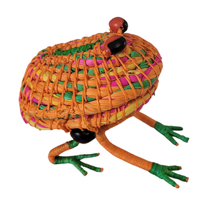 WOVEN FROG FAIR-TRADE DECORATION AND JEWELRY KEEPER