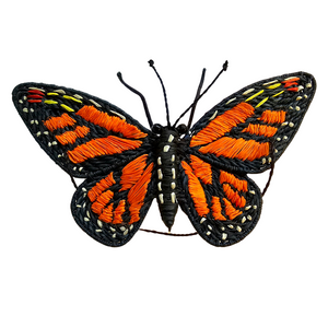 BUTTERFLY WOVEN INSECT ORNAMENT - HAND-MADE BY ARTISAN FROM THE PERUVIAN AMAZON