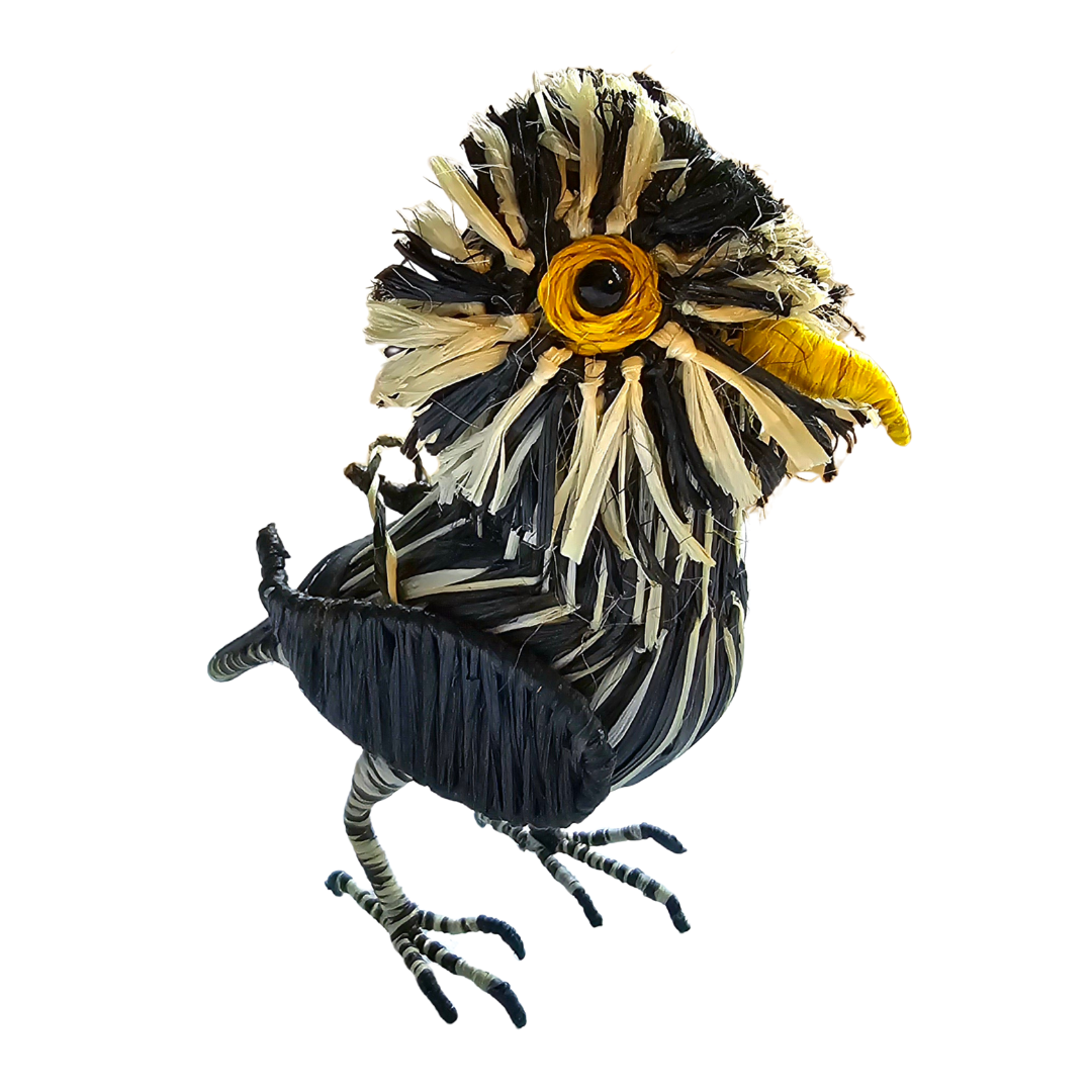 FANCIFUL OWLS - FAIR-TRADE CHRISTMAS TREE BIRD ORNAMENT - WOVEN BY PERUVIAN AMAZON ARTISAN