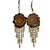 Sapo huasca vine earrings with bamboo dangles - made by Peruvian Amazon artisan