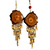 Sapo huasca vine earrings with bamboo dangles - made by Peruvian Amazon artisan