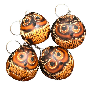 Owl Bird Calabash Gourd key chain