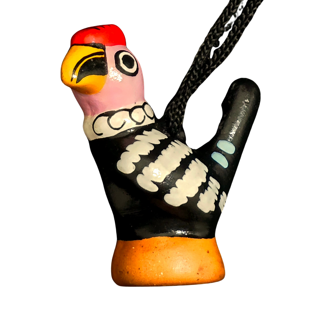 Andean condor Ceramic water whistle from the Peruvian Amazon