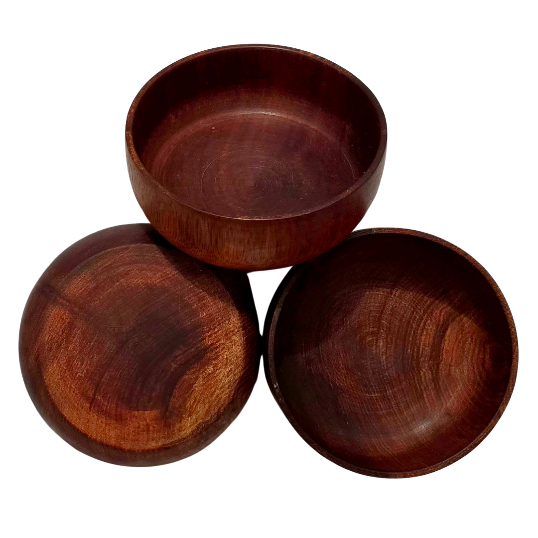 Palo sangre wood bowls - hand made by Peruvian Amazon artisan