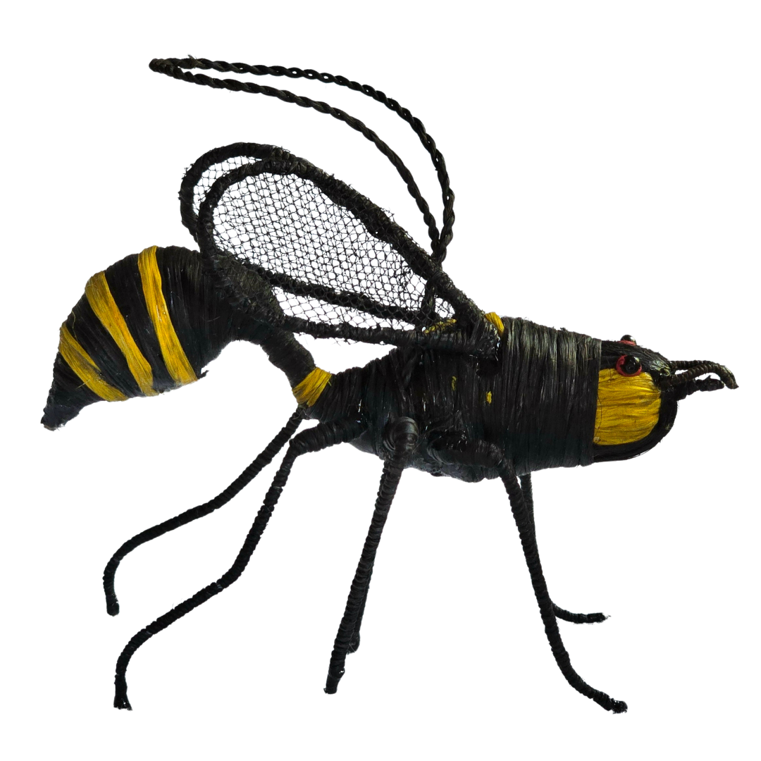 WASP INSECT ORNAMENT - WOVEN BY PERUVIAN AMAZON ARTISAN - Amazon Ecology