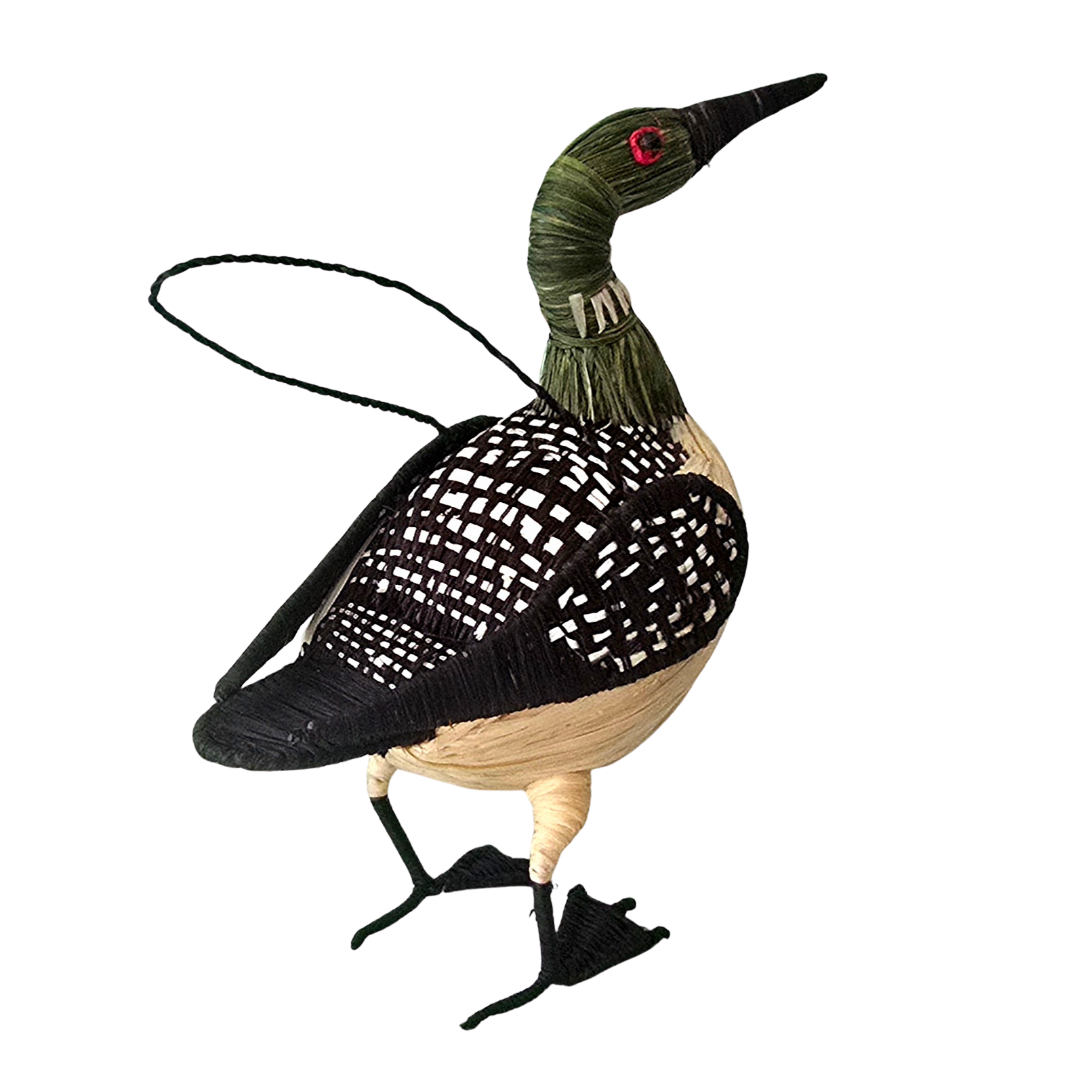 COMMON LOON - BIRD FAIR-TRADE CHRISTMAS TREE ORNAMENTS - WOVEN BY PERUVIAN AMAZON ARTISAN (Copy) - Amazon Ecology