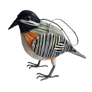 CHICKADEE- FAIR TRADE CHRISTMAS TREE ORNAMENT - WOVEN BY PERUVIAN AMAZON ARTISAN - Amazon Ecology