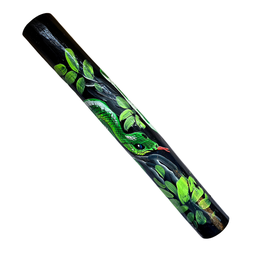 Emerald tree boa snake rain sticks from the Peruvian Amazon - Amazon Ecology