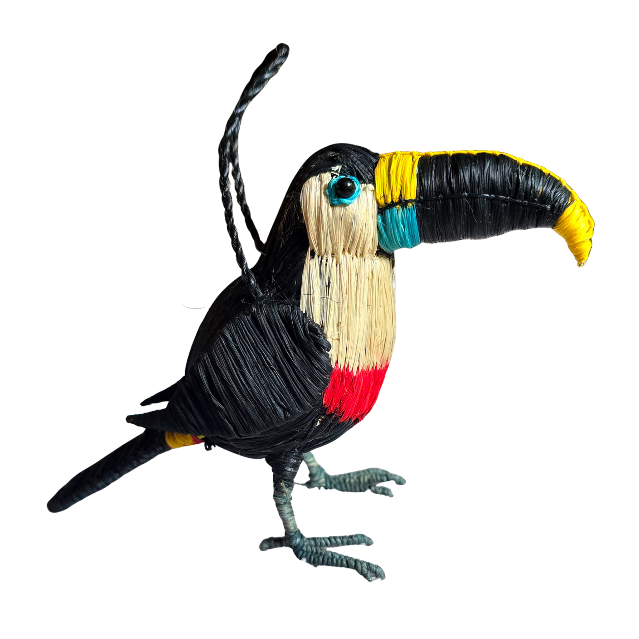 TOUCAN - FAIR-TRADE BIRD ORNAMENT - WOVEN BY PERUVIAN AMAZON ARTISAN