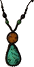 Ayahuasca vine and chrysocolla macrame necklace