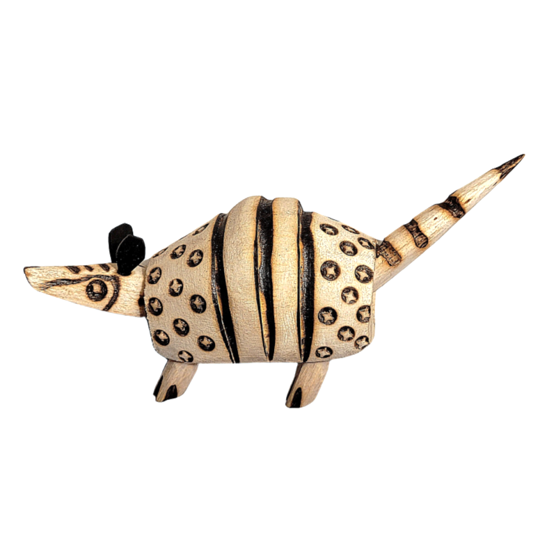 ARMADILLO BALSA WOOD FAIR-TRADE ORNAMENT - CARVED BY PERUVIAN AMAZON ARTISAN