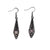 Silver Earrings with Pink Quartz Accents - Made by Peruvian Amazon Artisan