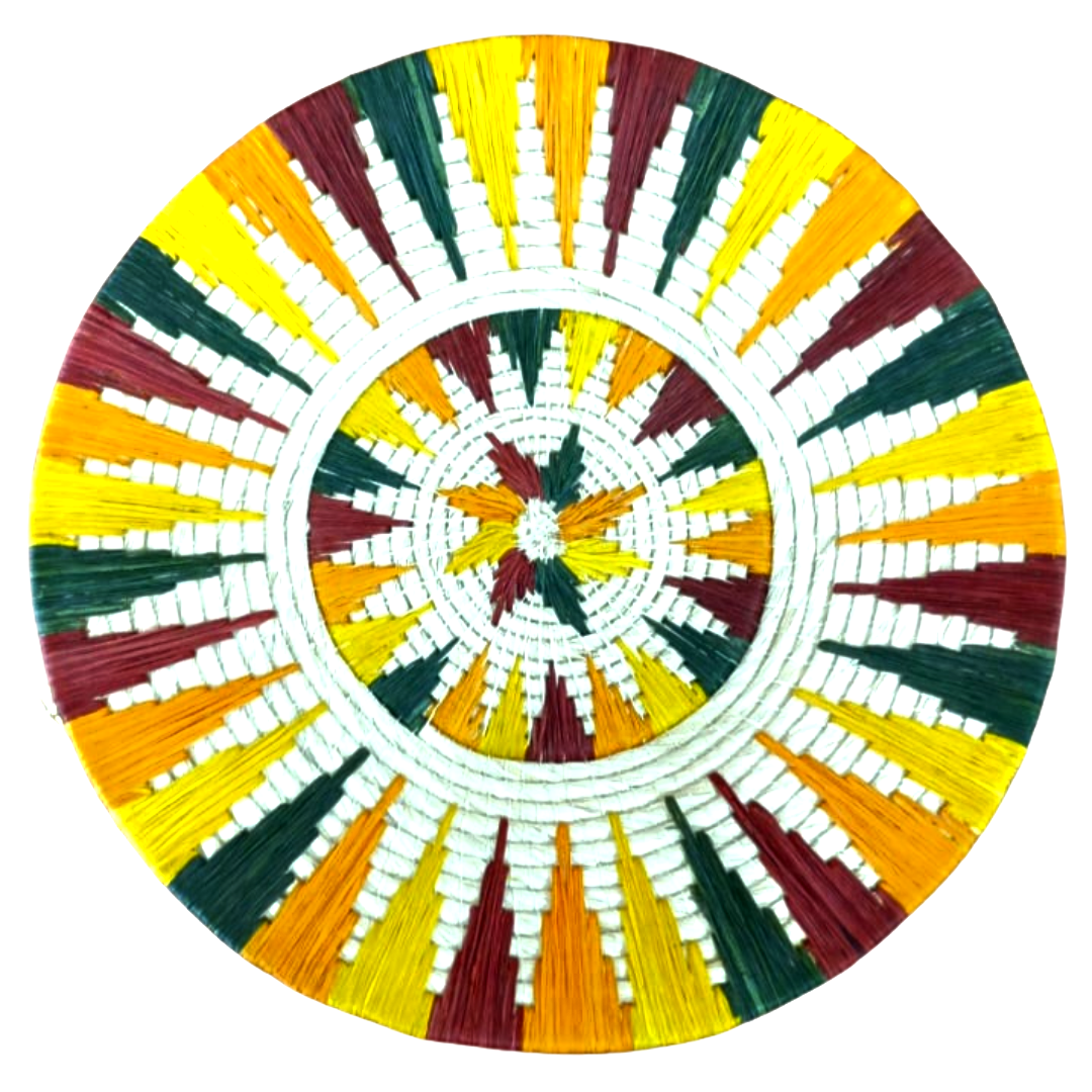 Sunflower Whimsy Handwoven Basket Fair Trade