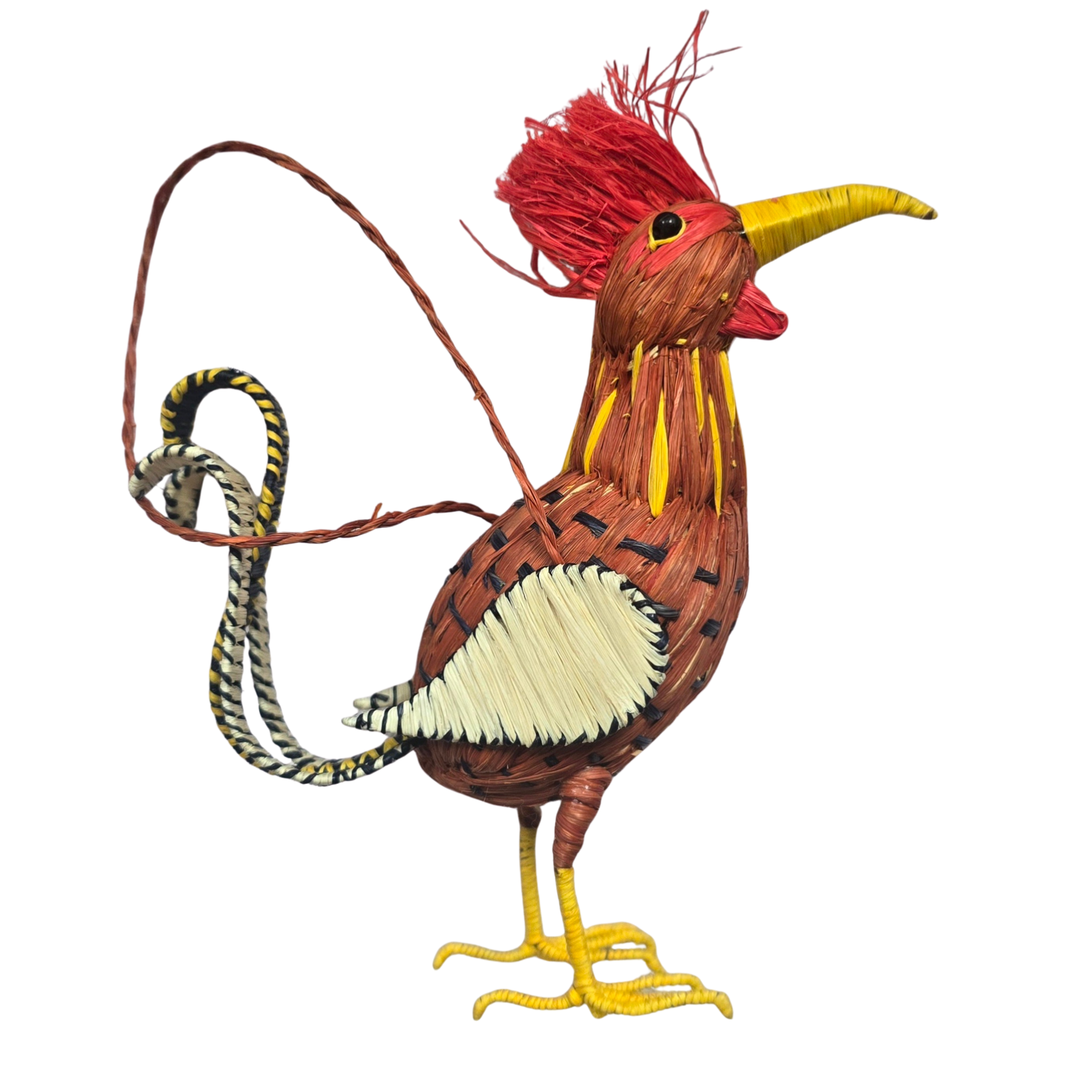 ROOSTER BIRD - FAIR TRADE CHRISTMAS TREE ORNAMENT - WOVEN BY PERUVIAN AMAZON ARTISAN - Amazon Ecology