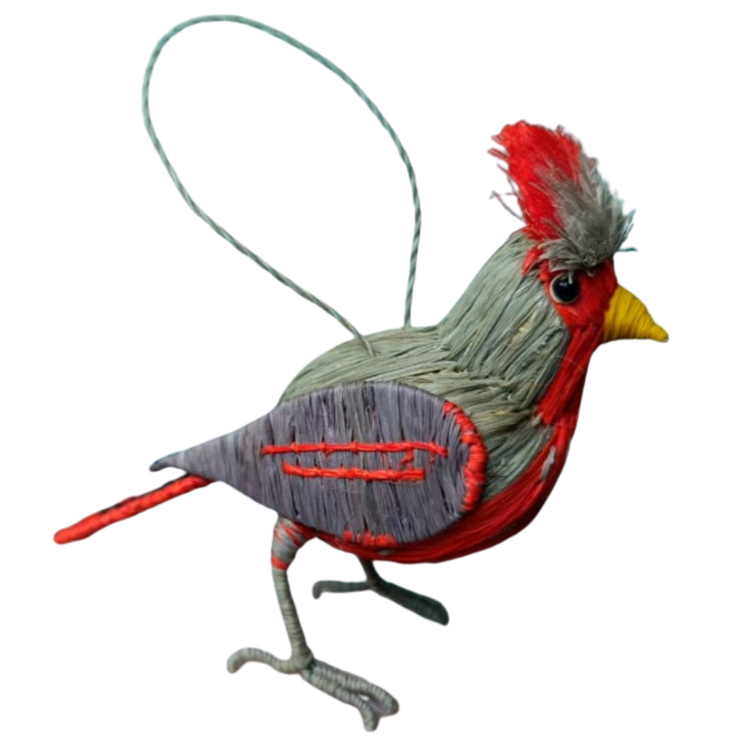 DESERT CARDINAL BIRD - FAIR TRADE CHRISTMAS TREE ORNAMENT - WOVEN BY PERUVIAN AMAZON ARTISAN (Copy) (Copy) - Amazon Ecology