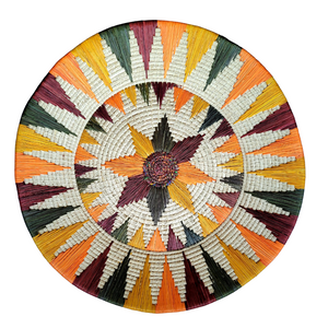 Sunflower Whimsy Handwoven Basket Fair Trade