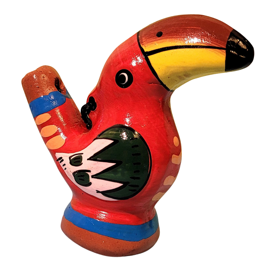 Toucan Ceramic water whistle from the Peruvian Amazon