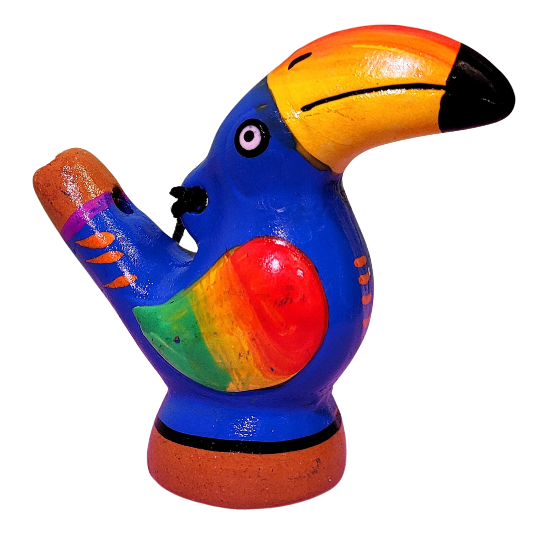 Toucan Ceramic water whistle from the Peruvian Amazon