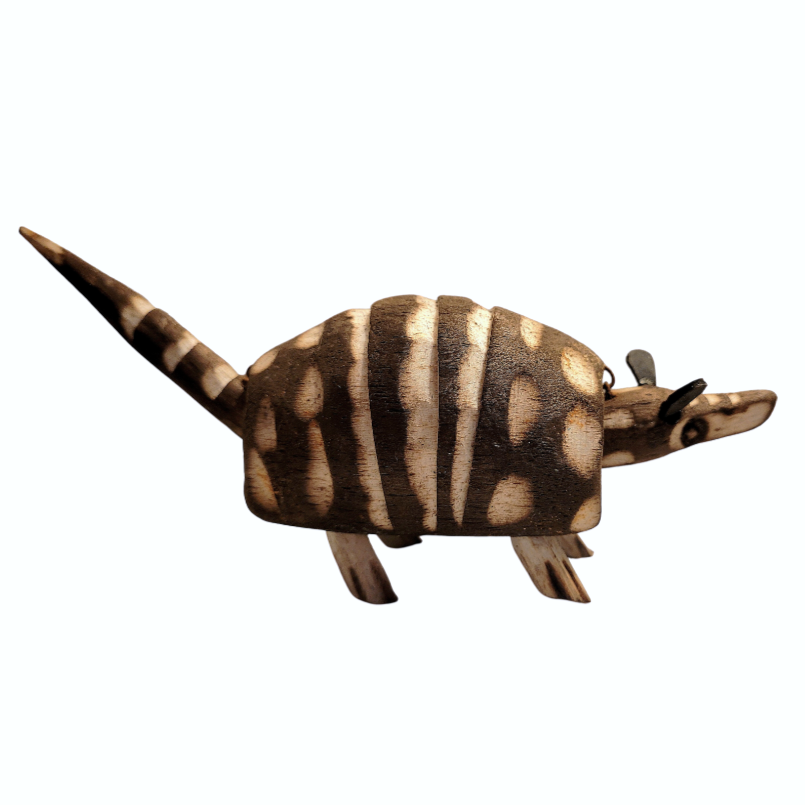 ARMADILLO BALSA WOOD FAIR-TRADE ORNAMENT - CARVED BY PERUVIAN AMAZON ARTISAN - Amazon Ecology