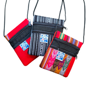 Multi-color mantel fabric coin purses from Peru - Amazon Ecology
