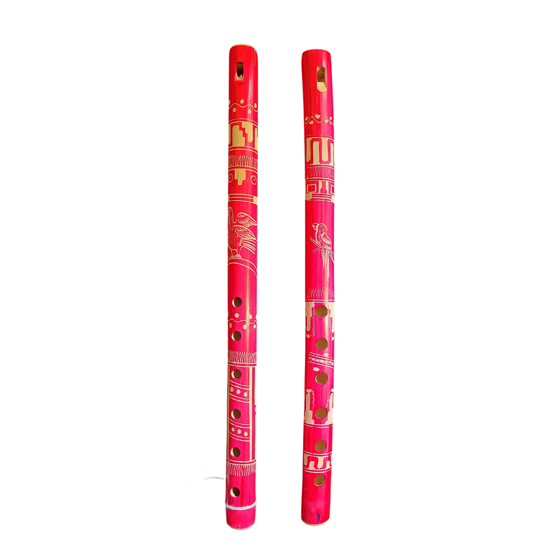 Single color bamboo flutes - made by Amazon artisans - Amazon Ecology
