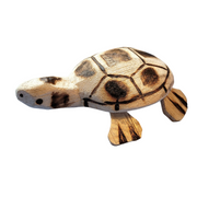 SMALL BALSA WOOD TURTLE DECORATION - CARVED BY PERUVIAN AMAZON ARTISAN - Amazon Ecology