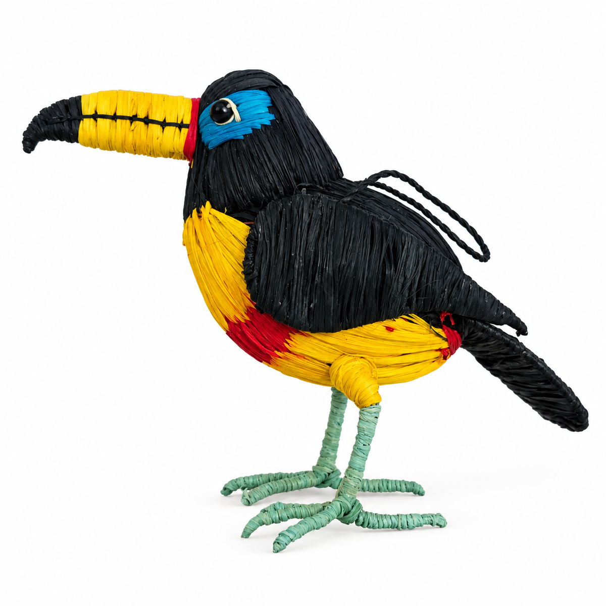 CHESTNUT-EARED ARACARI BIRD - FAIR-TRADE CHRISTMAS TREE ORNAMENT - WOVEN BY PERUVIAN AMAZON ARTISAN - Amazon Ecology
