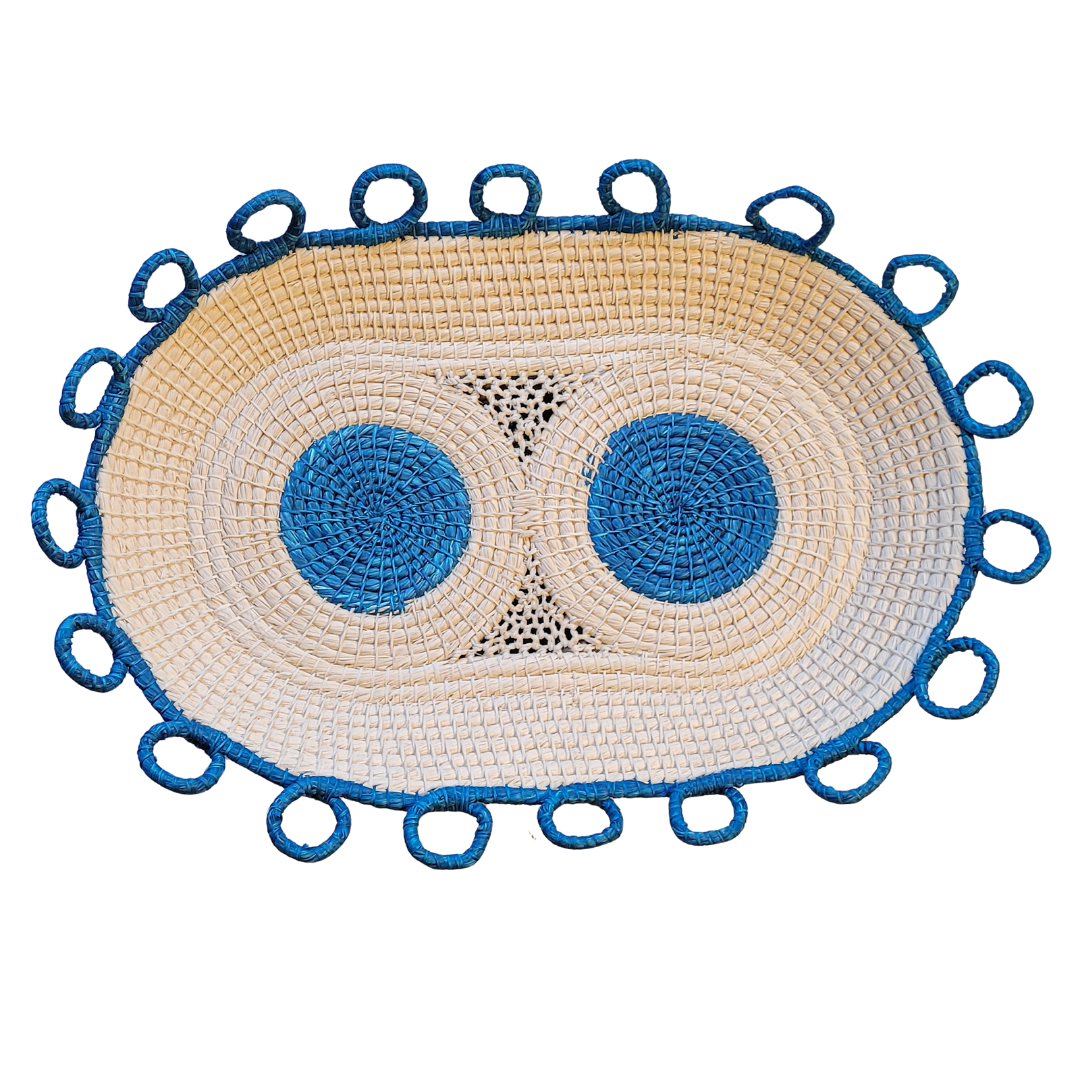 Turquoise Eyes - Fair Trade Basket - Handmade by Peruvian Amazon artisan - Amazon Ecology
